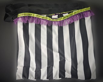 Beetlejuice style tote bag