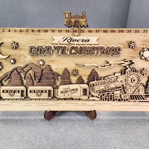 Personalized Wood Christmas Countdown Calendar/Christmas Wood Advent Calendar/Christmas Decorations/Christmas Decor/Advent Calendar/Holidays