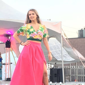 Hot Pink Maxi Skirt Etsy Canada