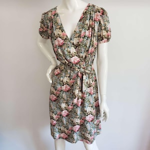 Floral Pleated Dress with Elastic Waist