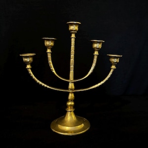 Vintage Brass Candelabra Candlestick Holder
