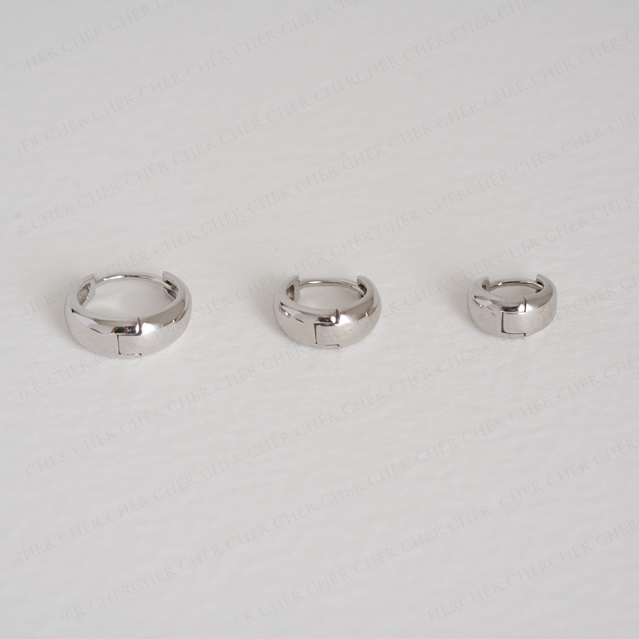 Tapered Silver Huggie Hoops Earrings - Tapered Hoops - Dainty Hoops - Gold Hoops - Chunky Hoops - Silver Hoops - Gift for Her - Gift Set