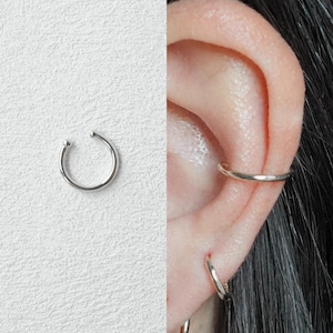Geen piercing oor manchet, wikkel oorbellen, conch oor manchet, oor wrap, minimalistische oor manchet, zilveren oor manchet, cadeau voor haar, verjaardagscadeau, klaar cadeau