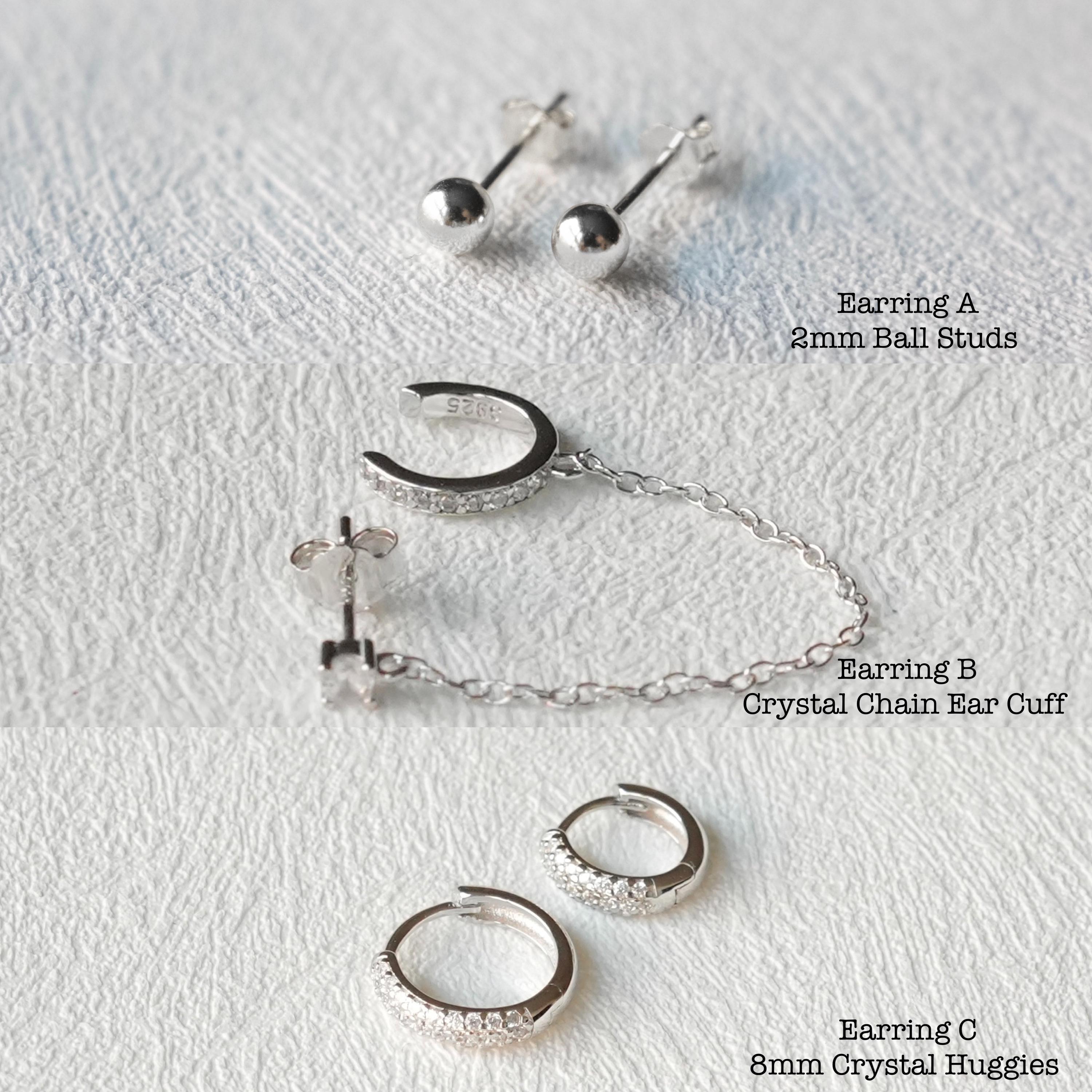 Hypoallergenic Earrings For Women Hefanny 12-Pack Crystal Drop