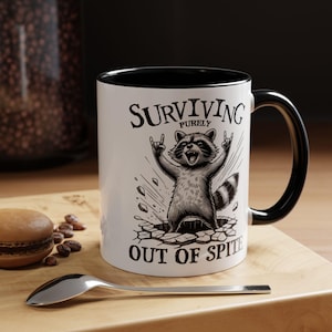 Rocking Raccoon Coffee Mug - Perfect for Animal Lovers, Gifts for Friends, Motivational Mug, Funny Coffee Cup, Unique Gift Idea
