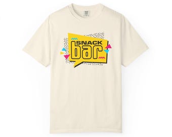 Snackbar-logotyp T-shirt | Retro 90-tals popkonstgrafik