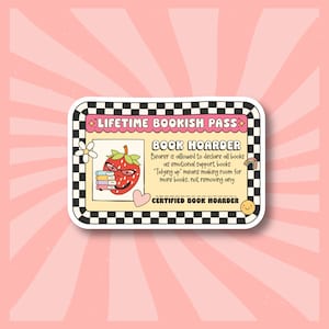Levenslang leesgrage passticker | Boekenverzamelaar | Vinyl waterdicht holografisch glanzend | Gecertificeerd leesgrage meisjesachtig | Sticker emotionele steun