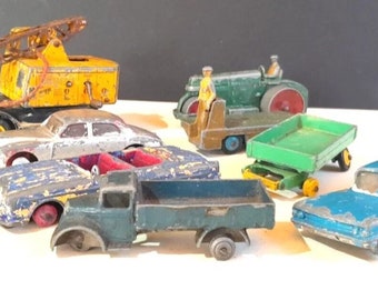 Dinky Toys Coles Crane, Aveling Barford Roller, BEV Truck, Packard Car etc