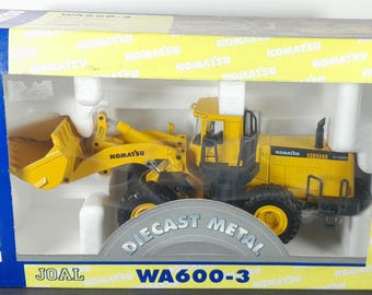 Chargeur Komatsu WA600-3 JOAL 1/50 – Miniature Travaux Publics, Métal, Jaune, Boîte D'origine