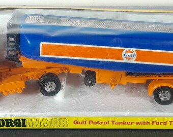 Majorette n°241/245 Ford camion citerne Gas Tanker avec sa remorque, 1