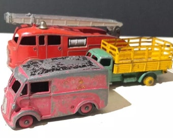 Dinky Toys Fire Engine, Royal Mail Van & Dodge Truck