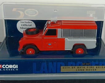 Corgi City Of Bath Brandweer Land Rover in doos - 07407 (2355)*
