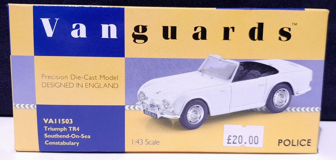 Boxed Vanguards Southend on Sea Constabulary Triumph TR4 VA11503