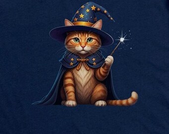 Wizard Cat, Cat T-Shirt, Cute Cat Shirt, Cat Gifts, Cat Mom, Cat T Shirt, Cute Kitty, Pet Shirt, Cat Shirt For Women, Funny Shirt