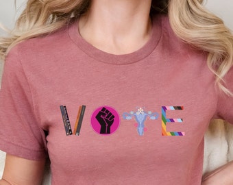 Vote Shirt, Reproductive Rights Tee, BLM Shirts, Banned Books Shirt, Political Activism Shirt, LGBTQ Shirt, Pro Roe V Wade, Election Tshirts