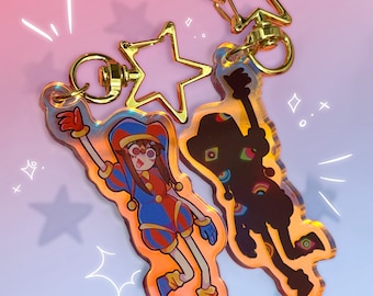 Pomni Double-Sided Keychains | 2.5 inch MINI Dangling Acrylic Keychain | TADC | The Amazing Digital Circus