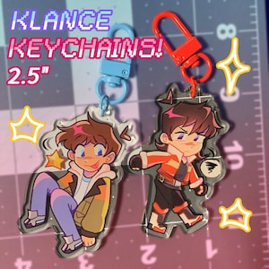Voltron Lance and Keith Keychain | Klance | Voltron Legendary Defender | 2.5&quot; Acrylic Keychain | Lance Mcclain | Keith Kogane | Double Sided
