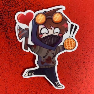 Ticci Toby Sticker | 2.5&quot; Matte Laminated Vinyl Sticker | Creepypasta | Toby Rogers | Gifts for Creepypasta Fans | Kawaii Chibi
