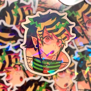 Scene Girl Sticker | 2.5&quot; Vinyl Holographic Sticker | Emo Girl | Waterproof | Original Character | Y2K Scene Emo