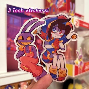 Funnybunny Stickers | Jax and Pomni | TADC | The Amazing Digital Circus | 3 inches | Matte