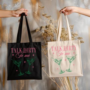 Dirty Martini Canvas Tote Bag | Reusable Bag, Cute Tote Bag, Shopping Bag, Grocery Bag, Tote Bag Aesthetic, Canvas Bag, Cotton Bag