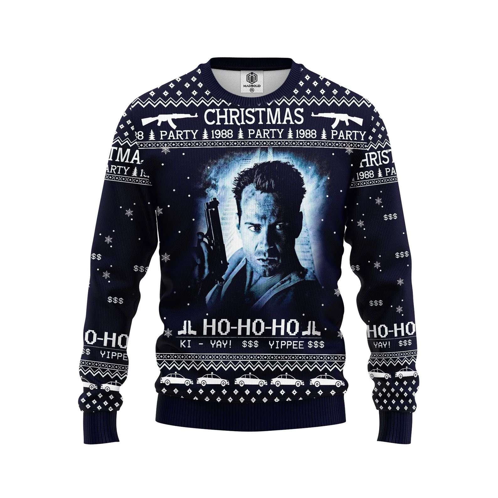 Discover Die Hard 1988 Ugly Knitted Christmas Sweater Over Sweater