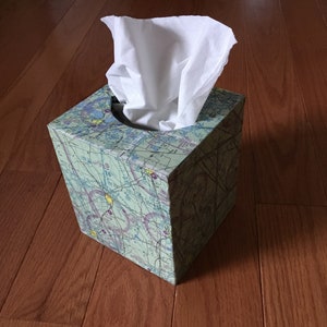 Cajas de pañuelos cuadradas de aviación