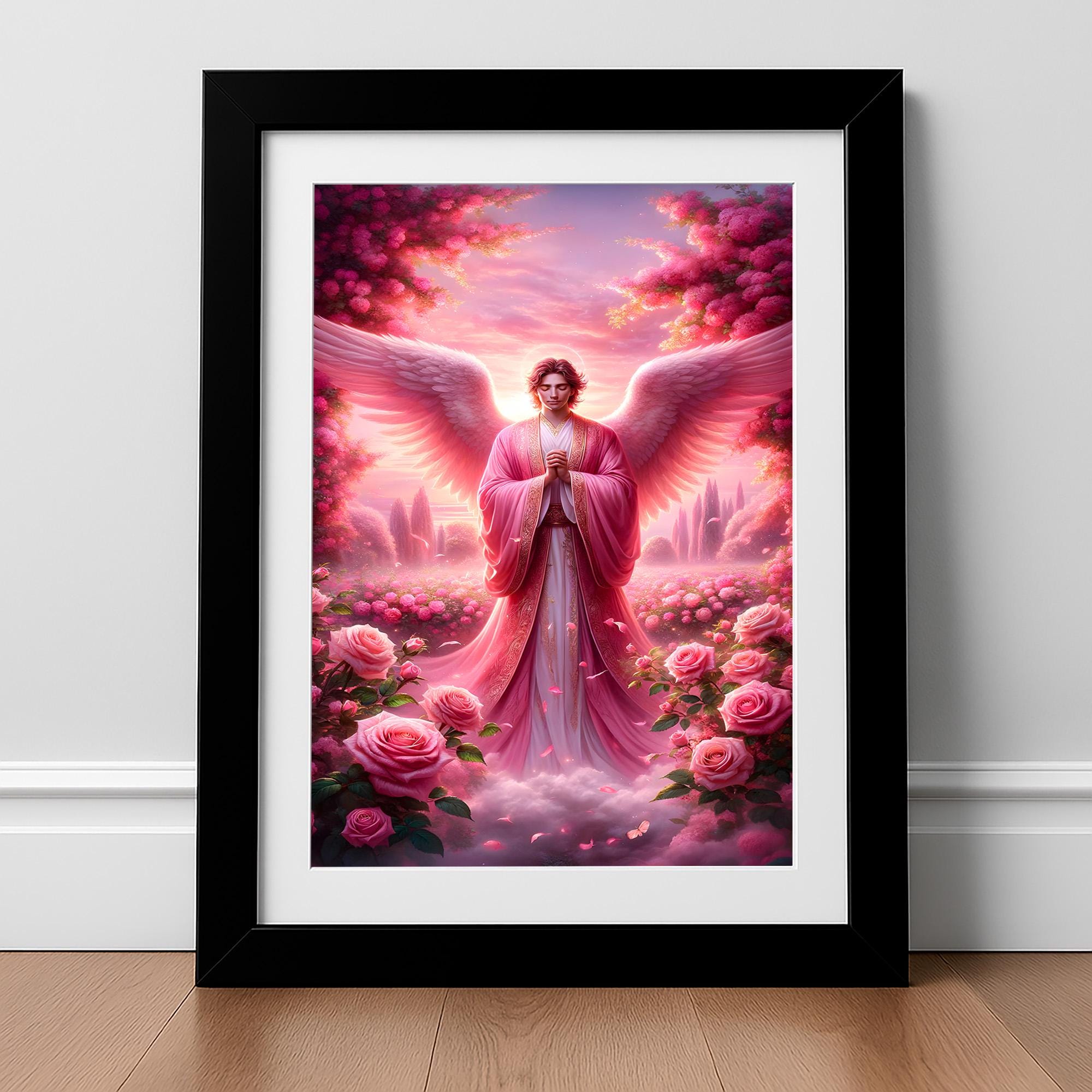 大天使チャミュエルのアートプリント、スピリチュアルな天使の装飾