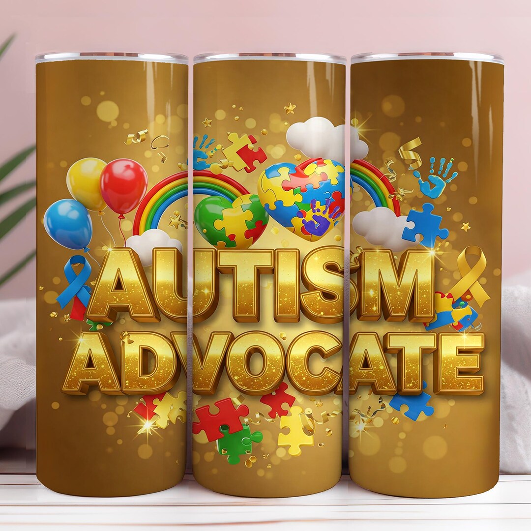 Trendy Autism Advocate Gold Glitter Png Design Autism Awareness Autism ...