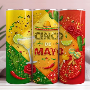 Happy Cinco de Mayo Tumbler 20oz Sublimation Design Printable png Digital Download Sublimation Fiesta Serape Grunge Happy Cinco de Mayo png