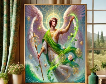 大天使ラファエル SVG バンドル、聖ラファエル PNG、聖