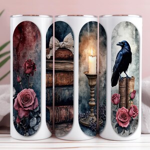 Trendy Seamless Romantasy Book Lover Design Book 20oz Skinny Straight Tumbler Sublimation Tumbler Wrap Digital Download