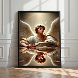 Angel Gabriel Wall Art, Archangel Gabriel Printable, DIGITAL DOWNLOAD, st gabriel, st. gabriel icon, Gabriel Archangel Printable Wall Decor