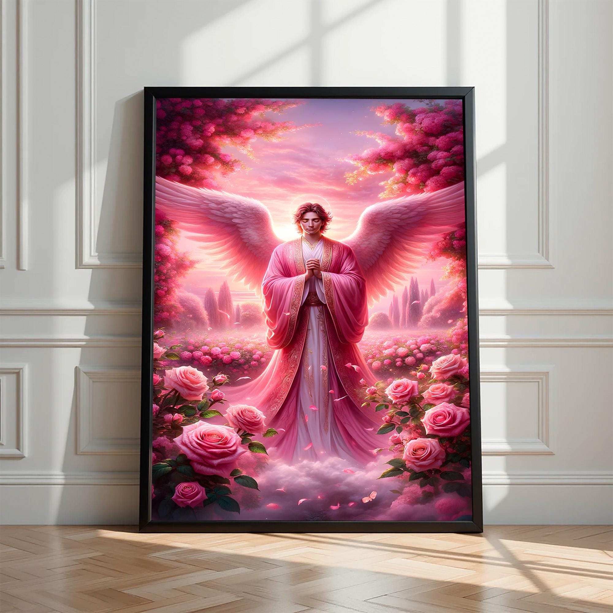 大天使チャミュエルのアートプリント、スピリチュアルな天使の装飾