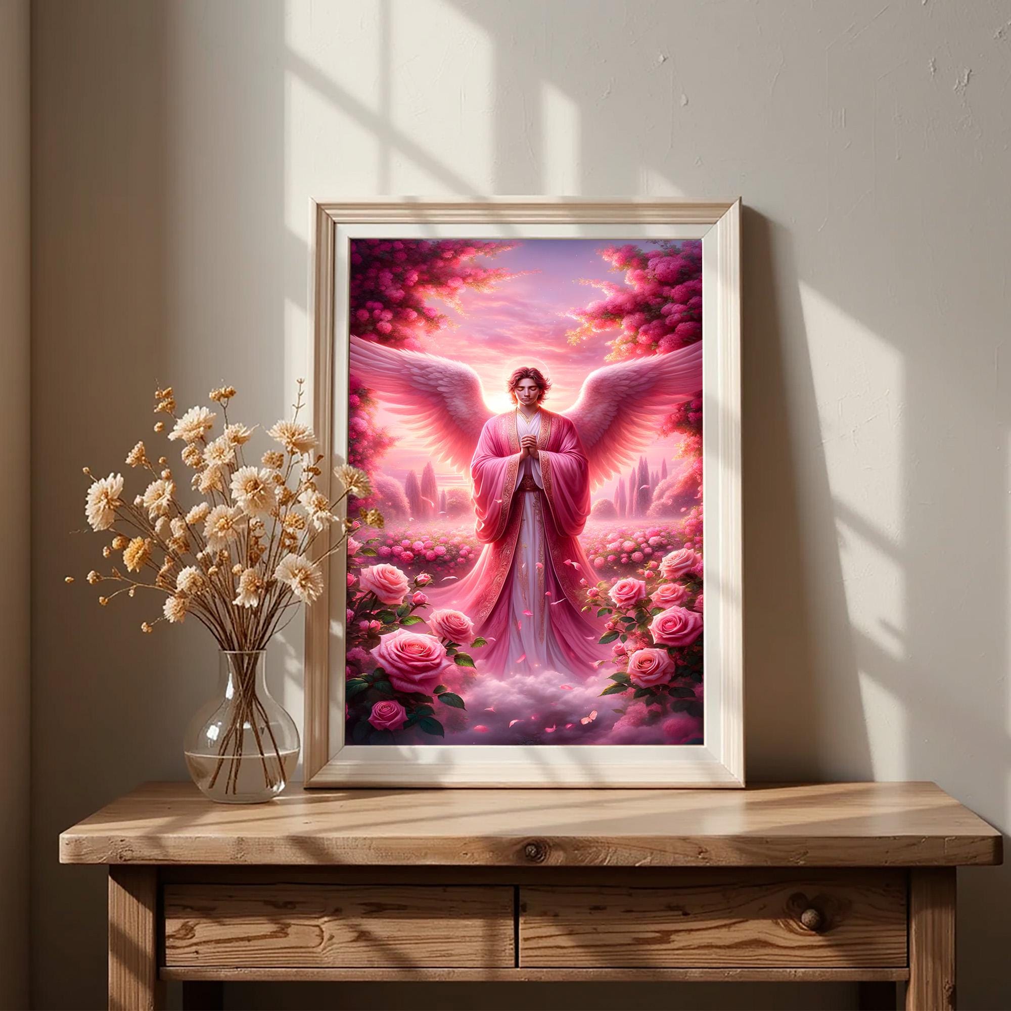 幻想的な天使のアート　大セール中！！今なら500,000円→198,000円 アークエンジェル・祝福の天使】SSサイズ（210㎜×285