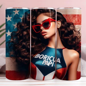 Puerto Rico 20oz Boricua Beautiful Puerto Rican Latina PNG tumbler wraps designs sublimation wraps skinny design 20 oz tumbler wrap png