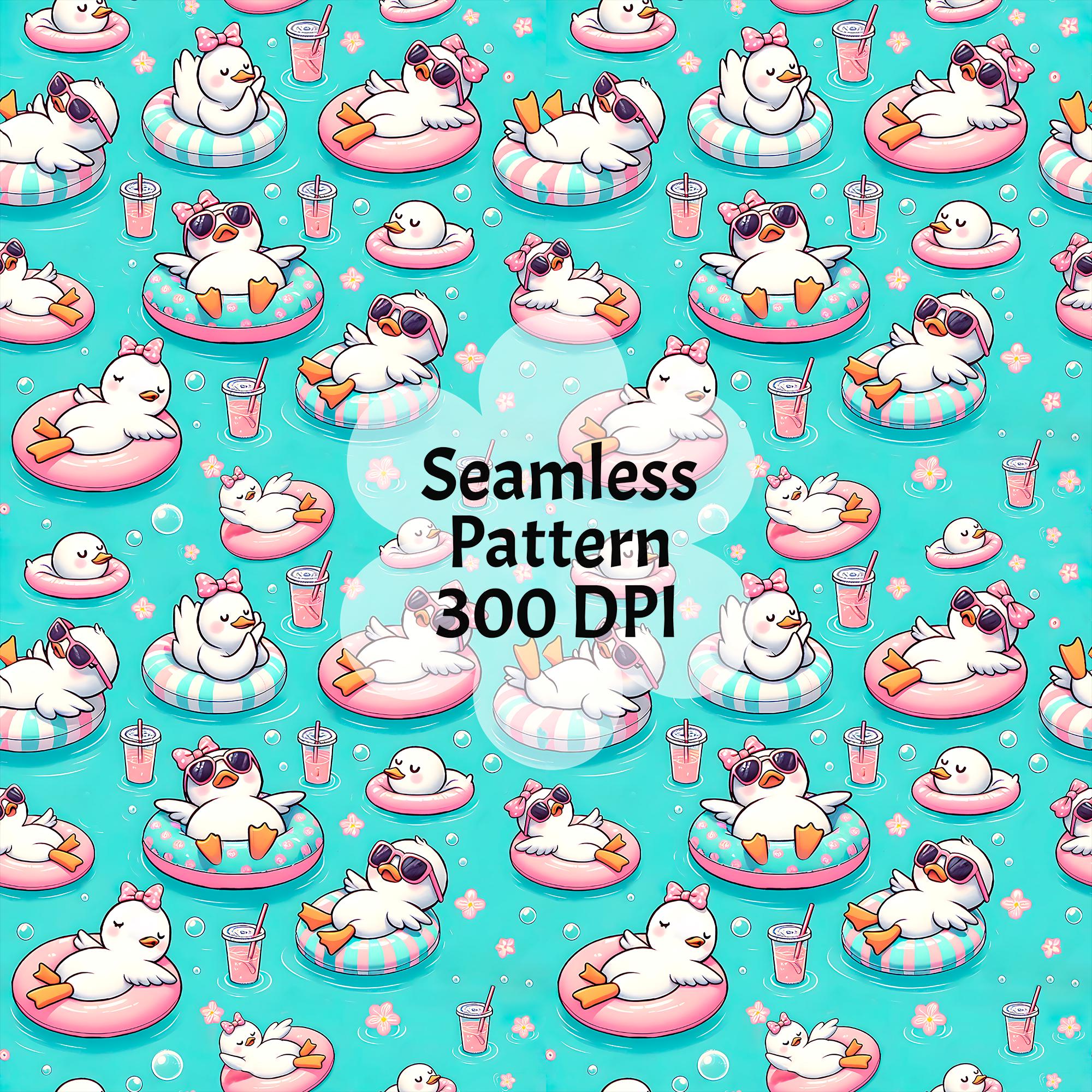 Patterned Floaties Summer Goose on Floaties Seamless Pattern (digital Download) - Etsy
