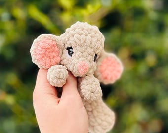 handmade crochet tiny big-eared mouse, amigurumi baby mouse