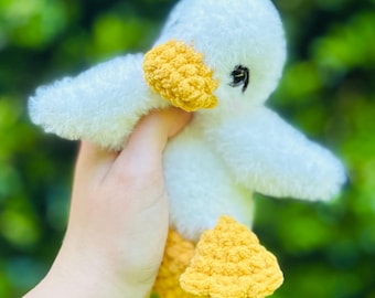 Crochet Little Goose Plushie: Handmade Amigurumi Water Bird