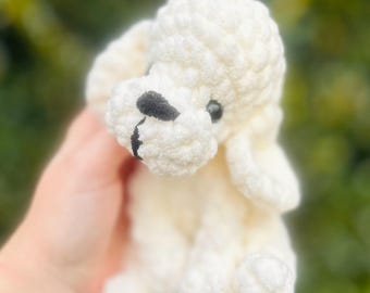 Crochet Puppy Plush: Handmade Chenille Yarn Amigurumi