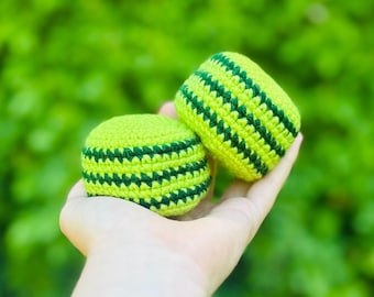 Handmade hacky sack crochet vintage 90s hacky sack watermelon colored