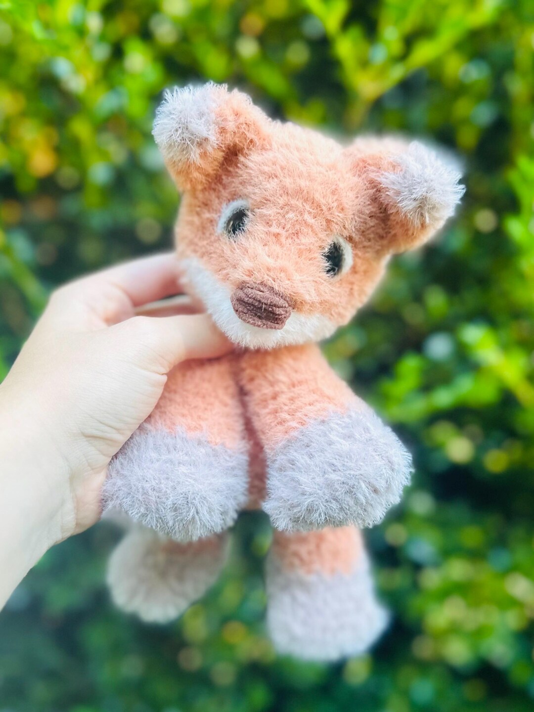 Cute Crochet Fox Fuzzy Plushie Handmade Amigurumi Fox Crochet - Etsy