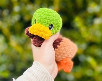 Crochet Little Duck Plushie: Handmade Amigurumi Spring Bird