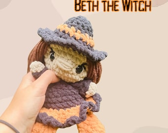 Crochet Witch Amigurumi Pattern - Beth the Spooklet (PDF Pattern)