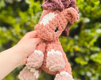 crochet horse handmade cute amigurumi horse plushie