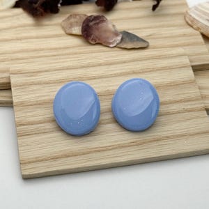 Handmade Polymer Clay Earrings: Small Oval Brass Earrings