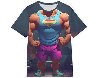 Massez mon frère ! Maillot de sport hilarant pour hommes avec un design de bodybuilder comique. Obtenez le vôtre et rejoignez le Gym Show ! Démarquez-vous et Flex !