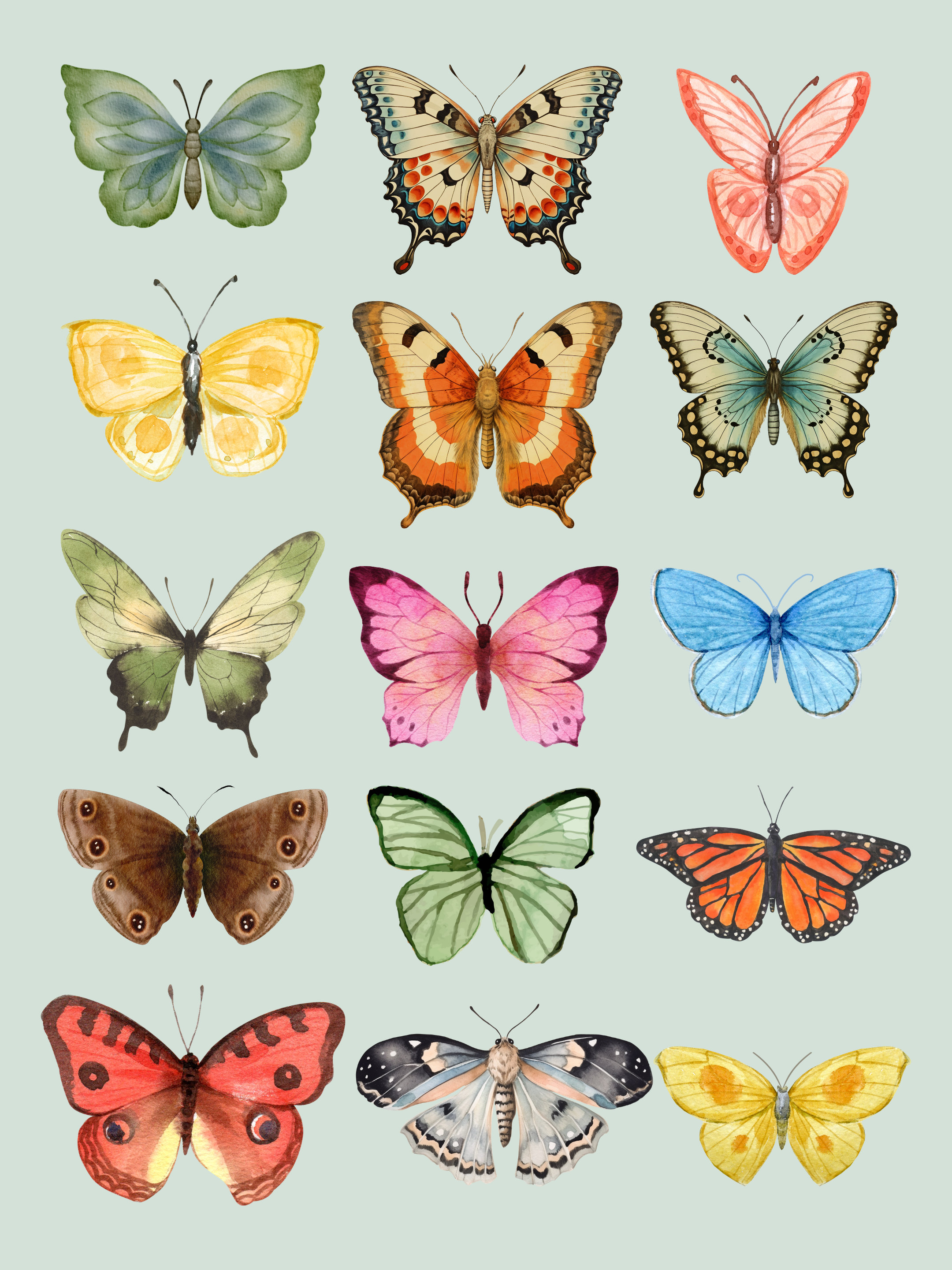 Butterfly Garden--print, Digital Download - Etsy