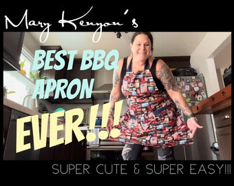 Best BBQ Apron Ever Template!!! Super Simple Super Easy for MEN or WOMEN!!!