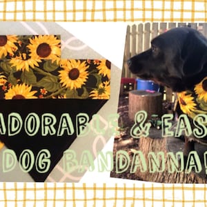 Adorable & Easy Reversible Dog Bandana Freezer Paper Template image 1